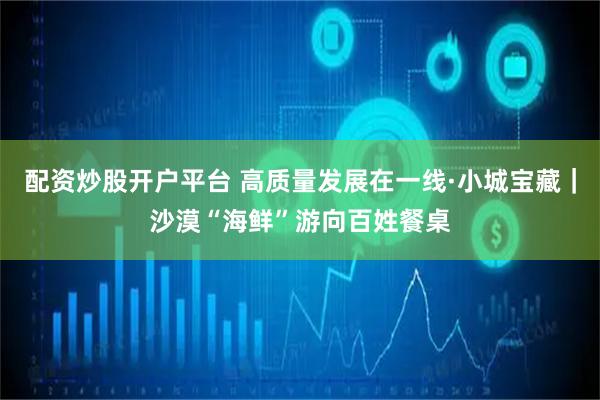 配资炒股开户平台 高质量发展在一线·小城宝藏｜沙漠“海鲜”游向百姓餐桌